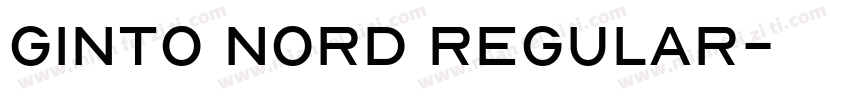Ginto Nord Regular字体转换